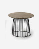 Mesa auxiliar de roble madera y patas de metal, foto de producto (2)