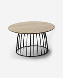 Mesa auxiliar de roble madera y patas de metal, foto de producto (3)