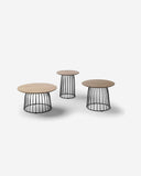 Mesa auxiliar de roble madera y patas de metal, foto de producto (4)