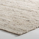 Alfombra de lana y algodón en color beige 300 x 200 cm – detalle