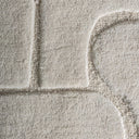 Alfombra de lana y algodón en color beige 350 x 240 cm – detalle