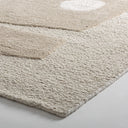 Alfombra de lana y algodón en color blanco roto – detalle