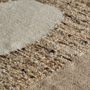 Alfombra de lana y algodón en color marrón – detalle