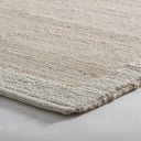 Alfombra de lana y yute en color crema – detalle