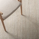 Alfombra de lana y yute en color crema – detalle
