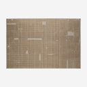 Alfombra de viscosa en color beige 290 x 1 cm