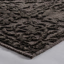 Alfombra de viscosa en color negro – detalle