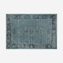 Alfombra de viscosa en color turquesa