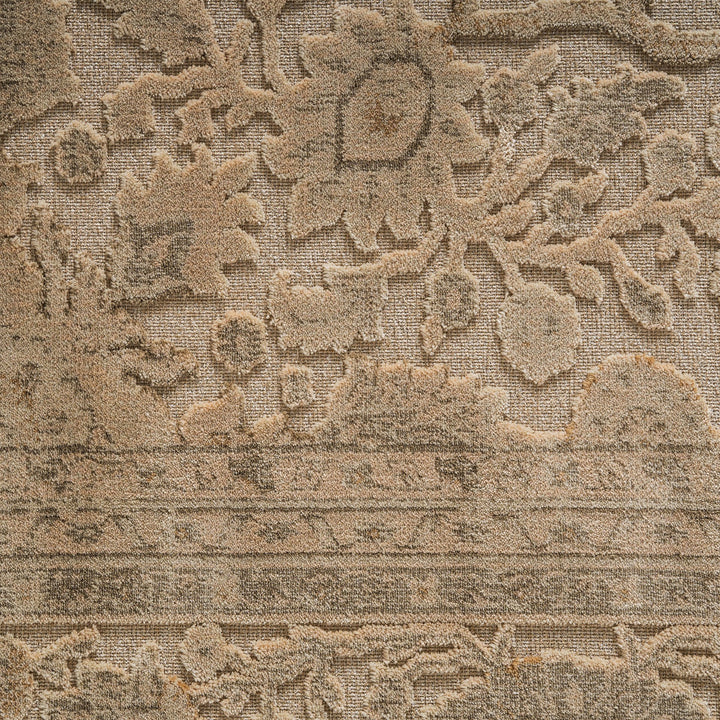 Alfombra de viscosa en tonos claros 340 x 240 cm – detalle
