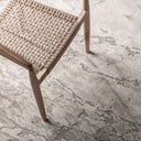 Alfombra de viscosa en tonos marrones 240 x 240 cm – detalle