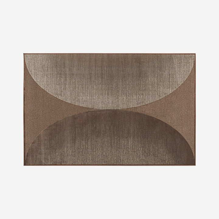 Alfombra de viscosa en tonos marrones 300 x 200 cm