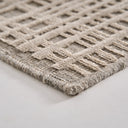 Alfombra de viscosa y lana en color gris 340 x 240 cm – detalle