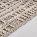 Alfombra de viscosa y lana en color gris 340 x 240 cm – detalle