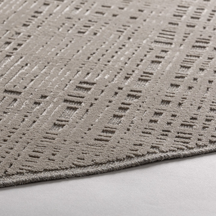 Alfombra de viscosa y lana en color gris 400 x 400 cm – detalle