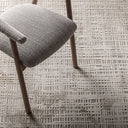 Alfombra de viscosa y lana en color gris 400 x 400 cm – detalle