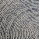Alfombra de viscosa y poliéster en tonos azules – detalle