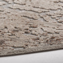 Alfombra de viscosa y poliéster en tonos marrones 240 x 240 cm – detalle