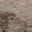 Alfombra de viscosa y poliéster en tonos marrones 240 x 240 cm – detalle