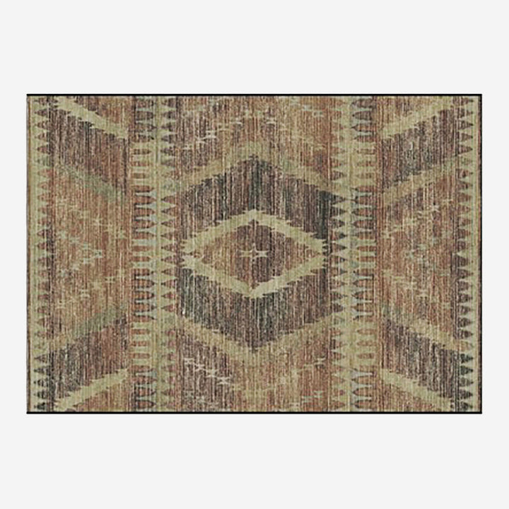 Alfombra de viscosa y poliéster en tonos marrones 300 x 200 cm