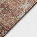 Alfombra de viscosa y poliéster en tonos marrones 300 x 200 cm – detalle
