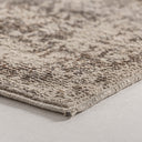 Alfombra de viscosa y poliéster en tonos marrones de estilo clásico 340 x 240 cm – detalle