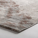 Alfombra de viscosa y poliéster en tonos marrones de estilo clásico 340 x 240 cm – Diseño 3 – detalle