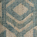 Alfombra de yute y algodón en color azul – detalle