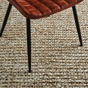 Alfombra de yute y algodón en color beige – detalle