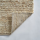 Alfombra de yute y algodón en color beige – detalle