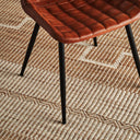 Alfombra de yute y algodón en tonos marrones 240 x 1 cm – detalle