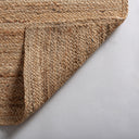 Alfombra de yute y algodón en tonos marrones 340 x 240 cm – detalle