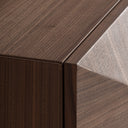 Aparador de chapa de nogal y MDF en color marrón – detalle