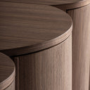 Aparador de chapa de nogal y MDF en color marrón natural – detalle