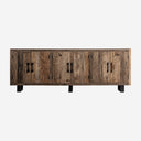 Aparador de estilo colonial – Marrón envejecido / 254 x 46 x 92 cm / Madera recuperada y hierro