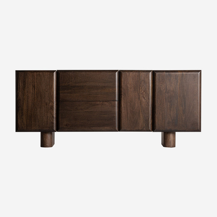 Aparador de madera de mango en color marrón 180 x 40 x 77 cm