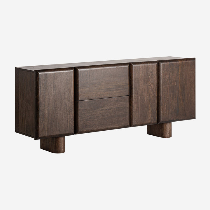 Aparador de madera de mango en color marrón 180 x 40 x 77 cm
