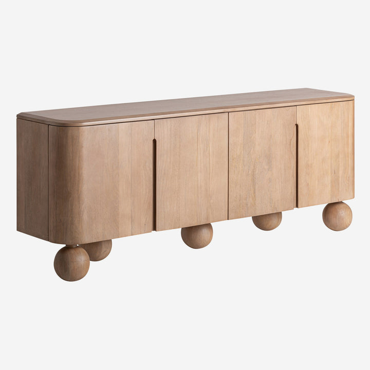 Aparador de madera de mango en color marrón claro 211 x 45 x 81 cm