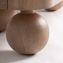 Aparador de madera de mango en color marrón claro 211 x 45 x 81 cm – detalle