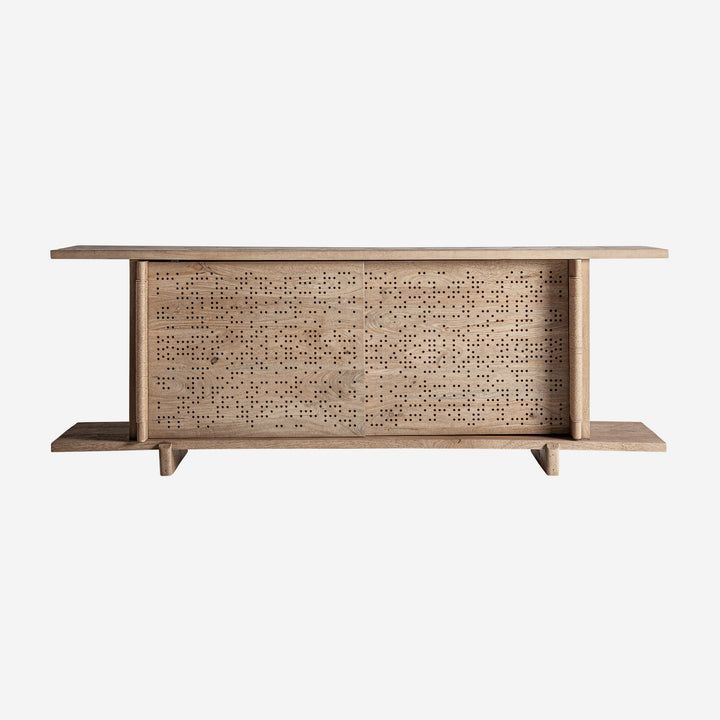 Aparador de madera de mango en color marrón claro 220 x 54 x 73 cm