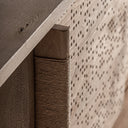 Aparador de madera de mango en color marrón claro 220 x 54 x 73 cm – detalle