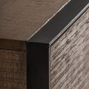 Aparador de madera de mango y hierro en color marrón – detalle