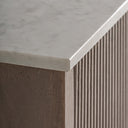 Aparador de madera de mango y mármol en color marrón 200 x 45 x 76 cm – detalle
