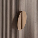 Aparador de madera de mango y mármol en color marrón 200 x 45 x 76 cm – detalle