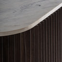 Aparador de madera de mango y mármol en color marrón 200 x 45 x 96 cm – detalle