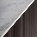 Aparador de madera de mango y mármol en color marrón 200 x 45 x 96 cm – detalle