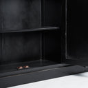 Aparador de madera de mango y MDF en color negro – detalle