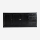 Aparador de madera de mango y MDF en color negro
