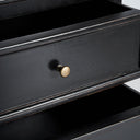 Aparador de madera de mango y MDF en color negro – detalle