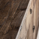 Aparador de madera de olmo en color marrón 250 x 50 x 81 cm – detalle
