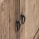 Aparador de madera de olmo en color marrón 250 x 50 x 81 cm – detalle